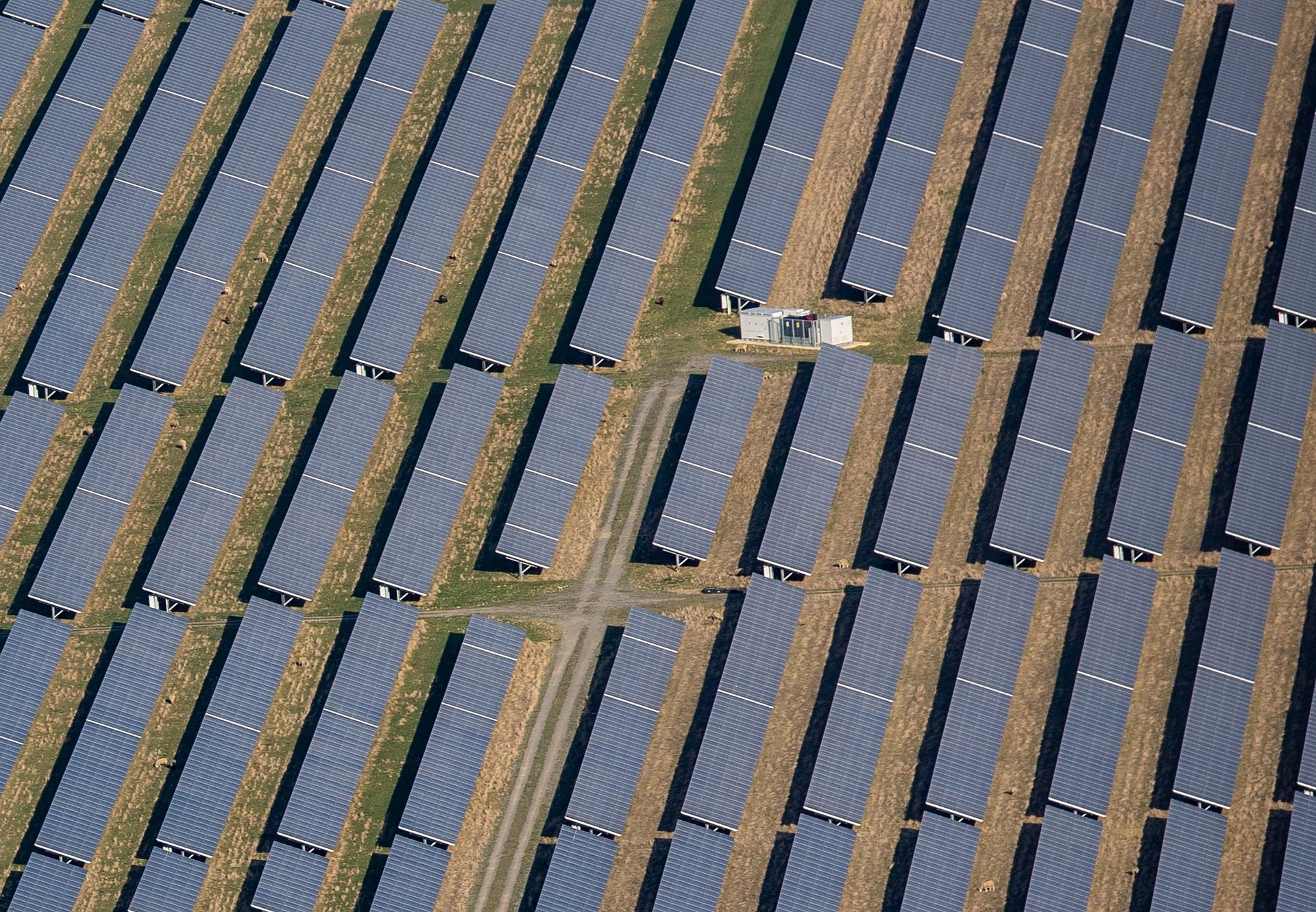 Energy sector — solar farm, power plant, oil and gas infrastructure